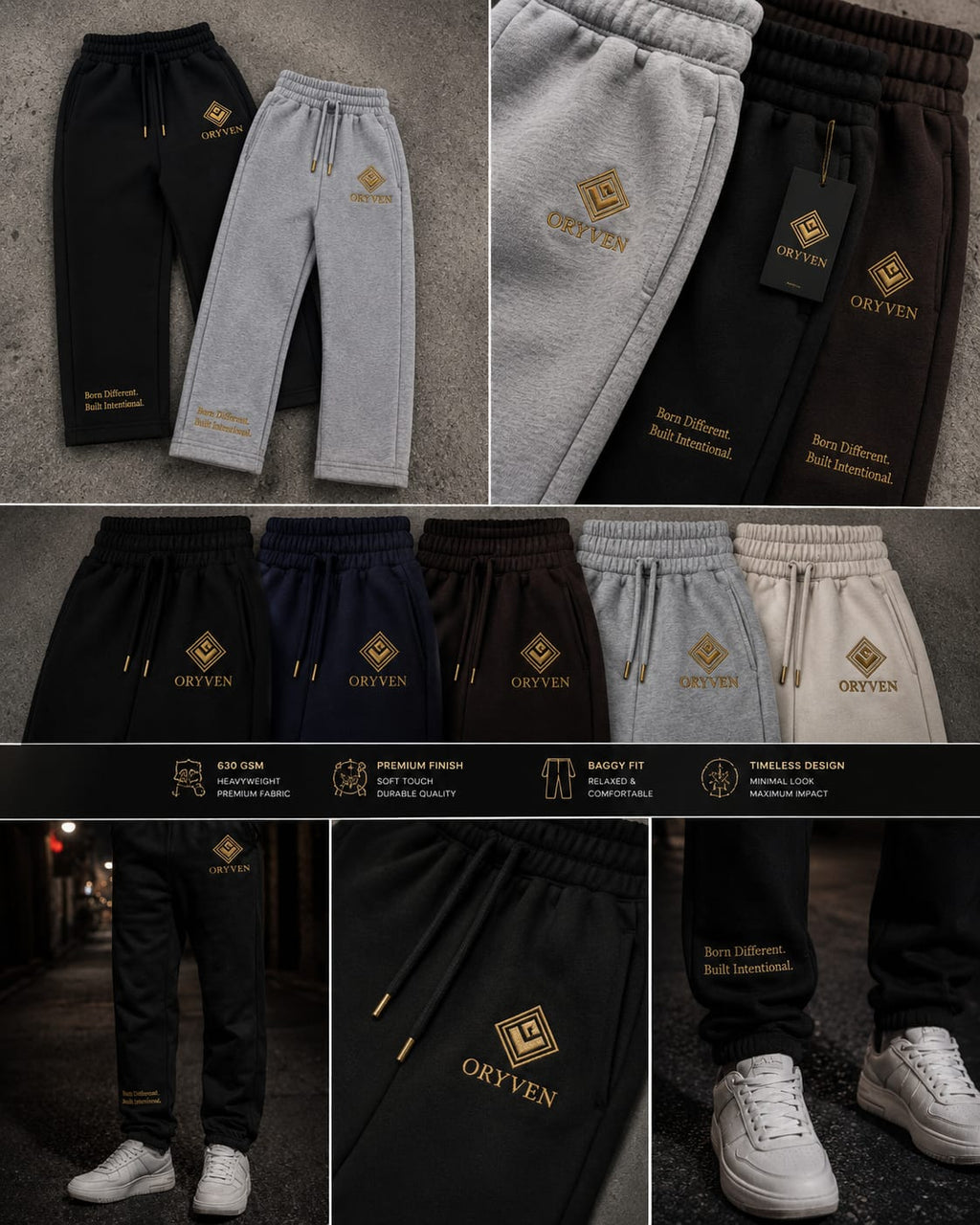 ORYVEN Essential Oversized Sweatpants