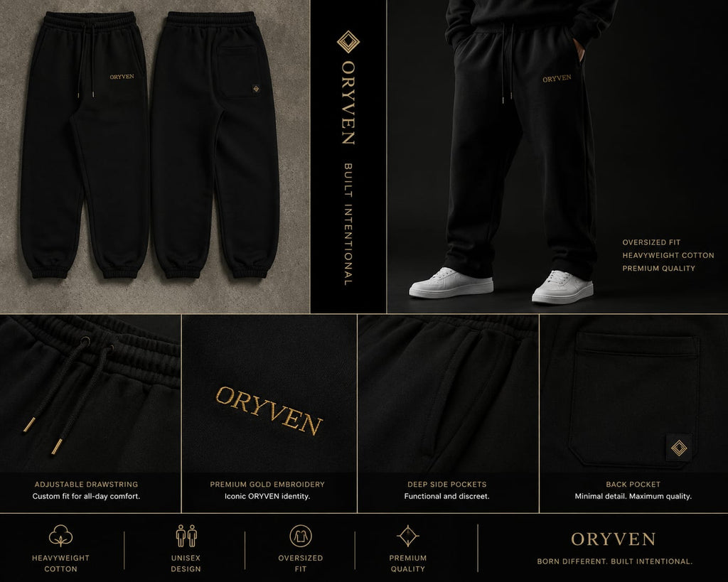 ORYVEN Essential Oversized Sweatpants