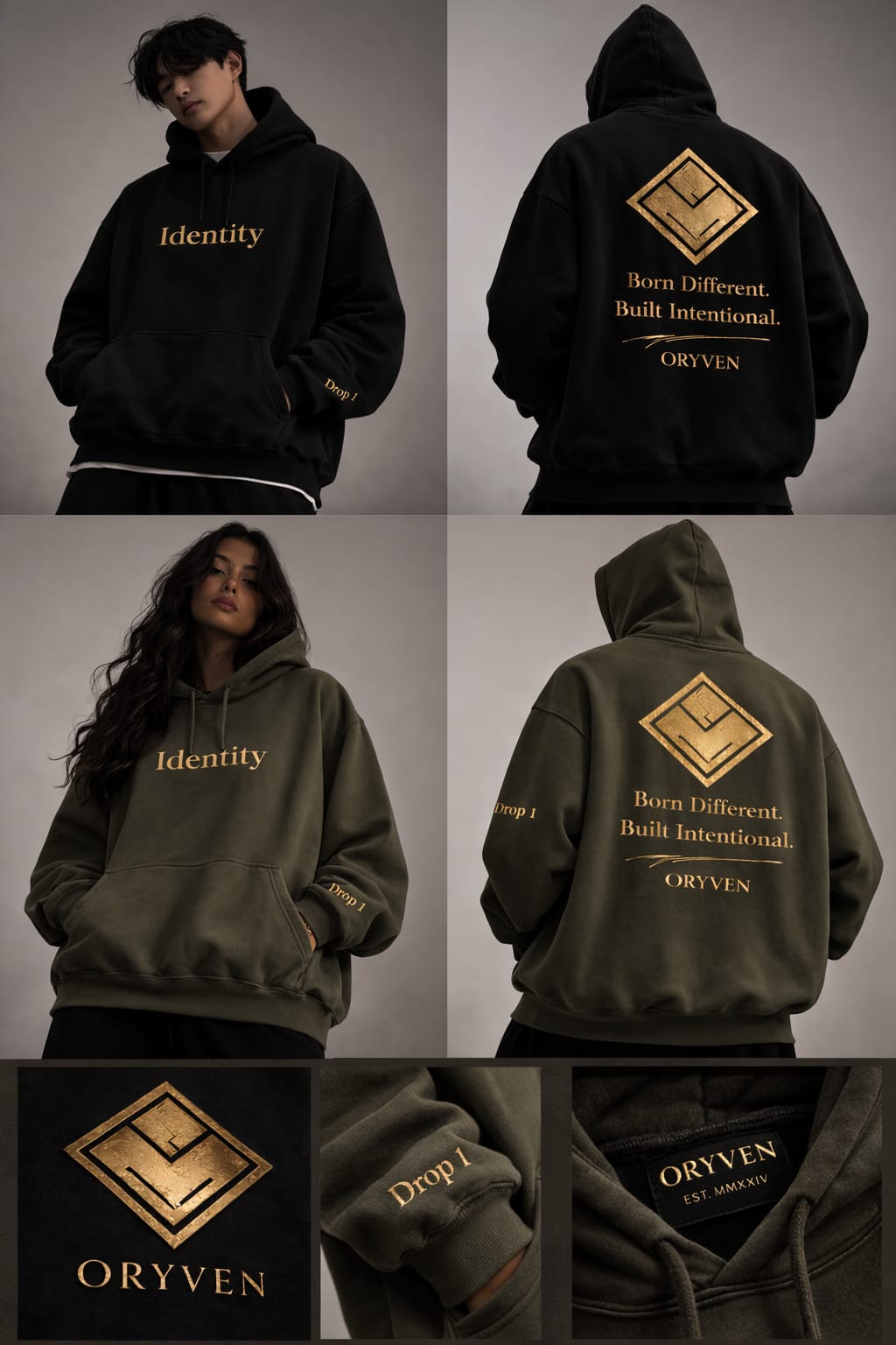 ORYVEN IDENTITY OVERSIZED HEAVYWEIGHT HOODIE