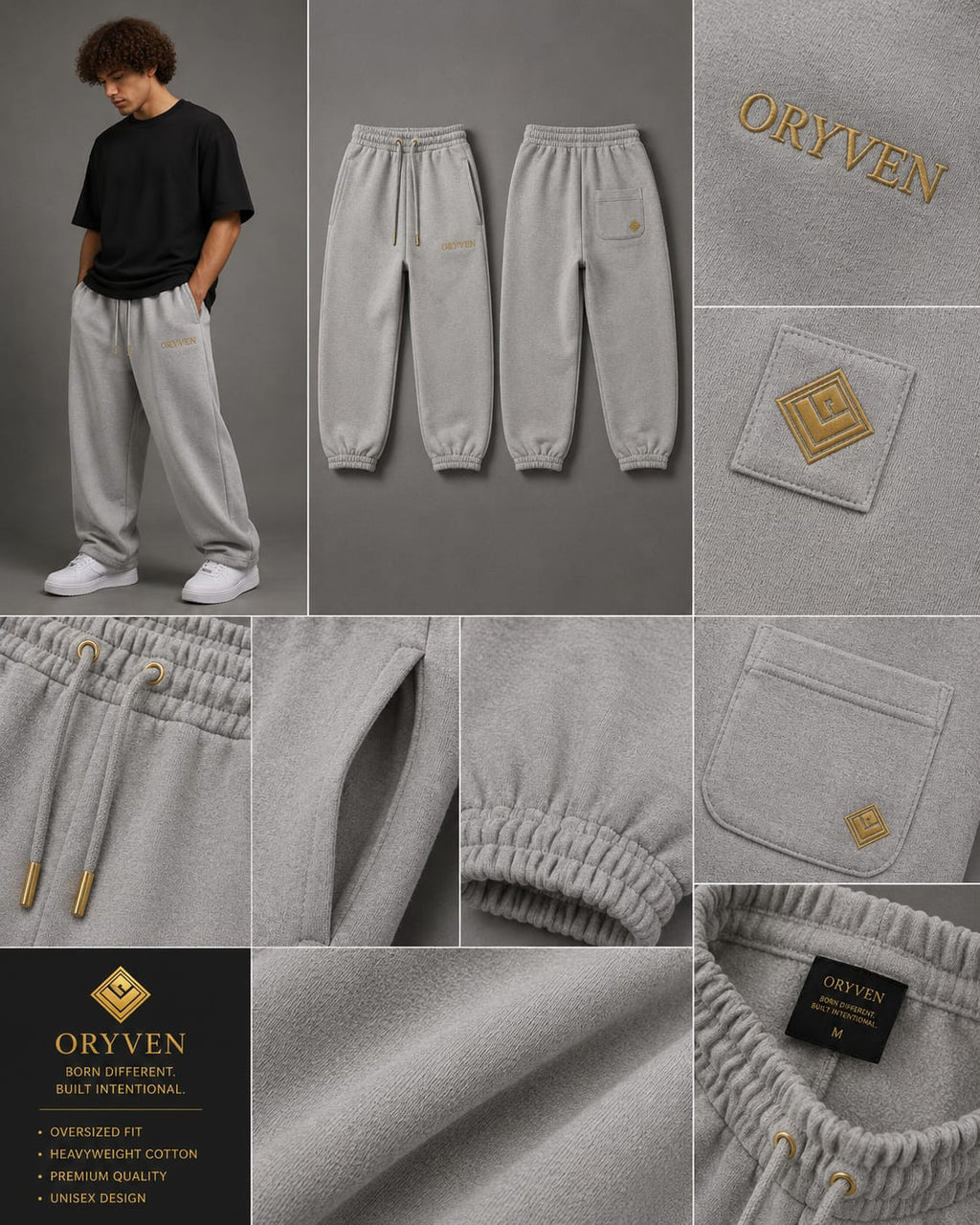 ORYVEN Essential Oversized Sweatpants